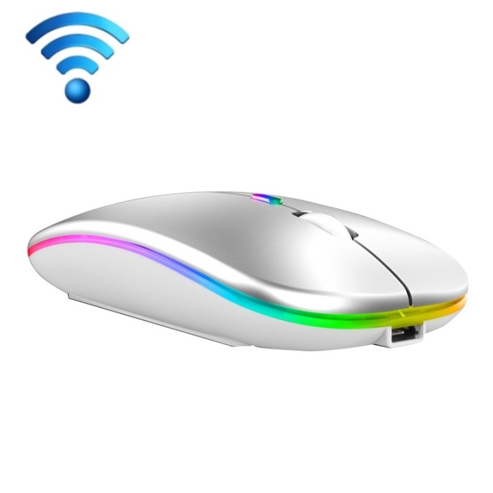 Souris sans fil rechargeable rgb